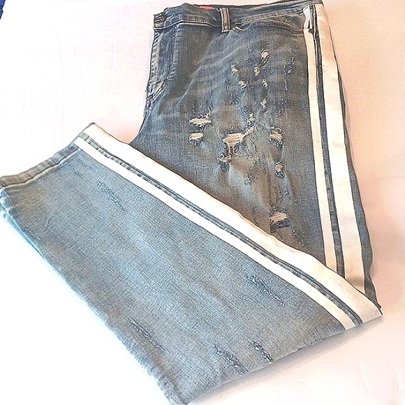 DAMATI Distressed Men's Uniquely Designed Upscale Blue Jeans Size 42 × 44 - Picture 15 of 15